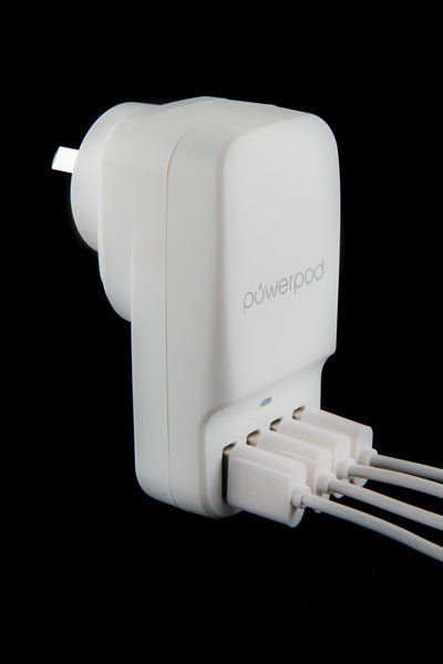 Powerpod Quad Port Wall Charger